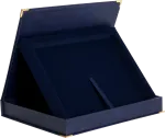 Etui Poziome Niebieskie BTY/BL na Dyplom | Elegancka Oprawa do Podkładu MDF | 4 Rozmiary