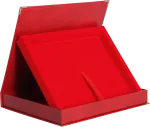 Etui Poziome Czerwone BTY/R na Dyplom | Elegancka Oprawa do Podkładu MDF | 4 Rozmiary