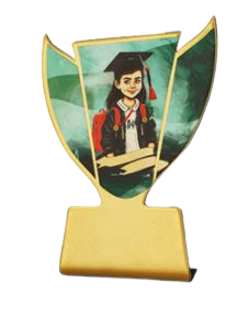 metalowa statuetka edukacyjna z serii Slim Line SL-SCH2