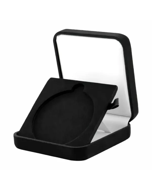 Etui ETM26 Czarne do Medali 70 mm | Welurowe Pudełko na Medal