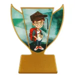 Statuetka Metalowa Uczeń Slim Line 10 cm SL-SCH1 | Nagroda Edukacyjna