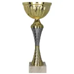 Puchar Metalowy Złoto-Srebrny 9271 – 8 Rozmiarów, Wersja z Przykrywką lub Bez