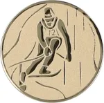 Wklejka Aluminiowa Złota - Zjazd Narciarski