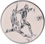 Wklejka Aluminiowa Srebrna - Piłka Nożna
