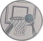 Wklejka Aluminiowa Srebrna - Koszykówka