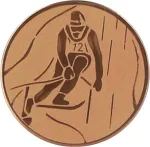 Wklejka Aluminiowa Brąz - Zjazd Narciarski