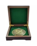 Etui Drewniane na Medal 70 mm ETM29 Zielone | Ekskluzywne Opakowanie