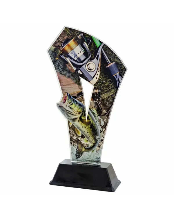 Statuetka z Pleksi 4356 Wędkarstwo Drapieżne 22 cm | Trofeum dla Wędkarza