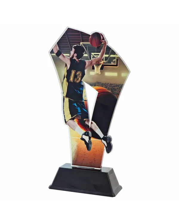 Statuetka Pleksi 4351 Koszykówka 22 cm Nadruk UV | Nagroda MVP