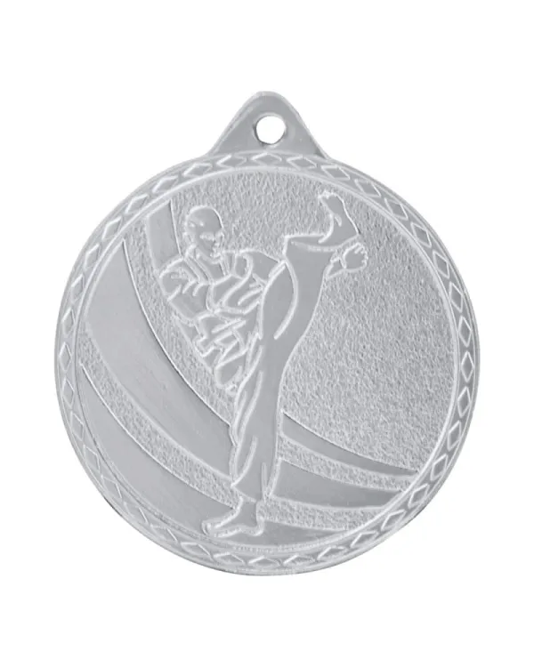 medal karate srebrny M64/S