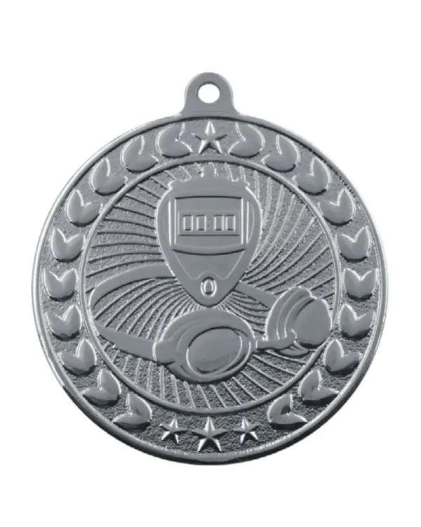 medal pływanie srebrny M59/S