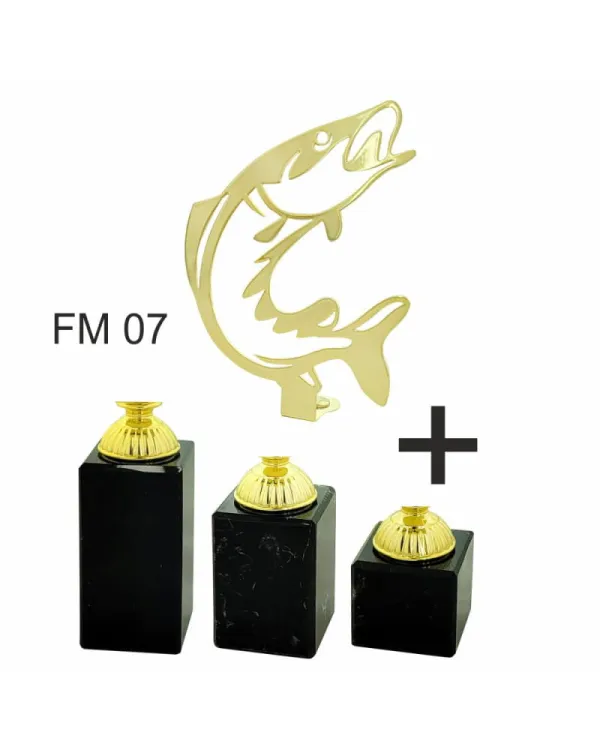 Statuetka Metalowa Szczupak Ryba 4215/FM07