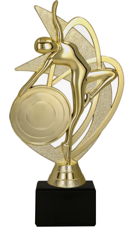 Statuetka Taniec Gimnastyka Złota na Marmurze 19,5 cm F273G/BK | Nagroda