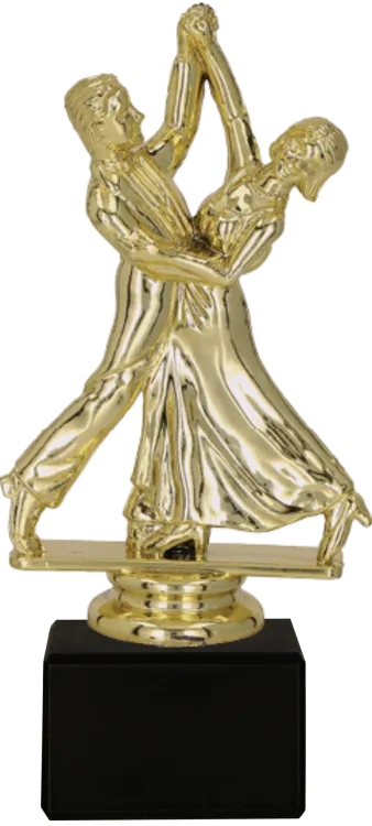 Figurka Złota Para Taneczna na Marmurze 16 cm F06G/BK | Nagroda