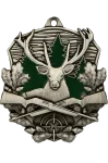 Medal Odlewany Myślistwo Jeleń MD1770/AS | 79 x 74 mm | Antyczne Srebro