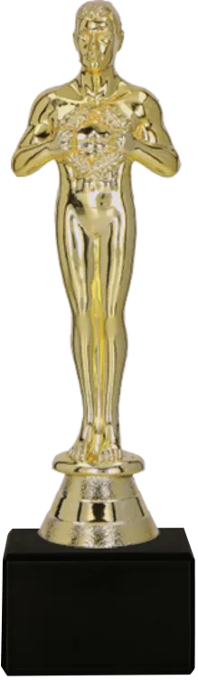 Mini Statuetka Złota Wiktor 15,5cm F92C/G/BK Czarny Marmur