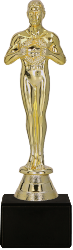 Statuetka Złota Wiktor 18cm F92B/G/BK Czarny Marmur | Nagroda VIP