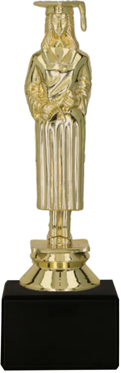 Figurka Absolwentka na Marmurze 16cm F86G/BK | Prezent na Obronę