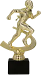 Figurka na kamiennym postumencie - Biegi - F224G/BK