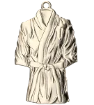 Medal Stalowy Srebrny Karate/Judo - 50x32 mm - MMC37051/S