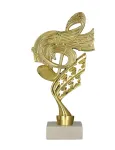 Statuetka Muzyczna Złota Jasny Marmur 21,5 cm B661/MUS/WM | Nagroda za wokalny i instrumentalny talent