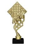 Figurka Złota Szachy na Marmurze 21,5 cm B661/CHE/BK | Nagroda Szachowa
