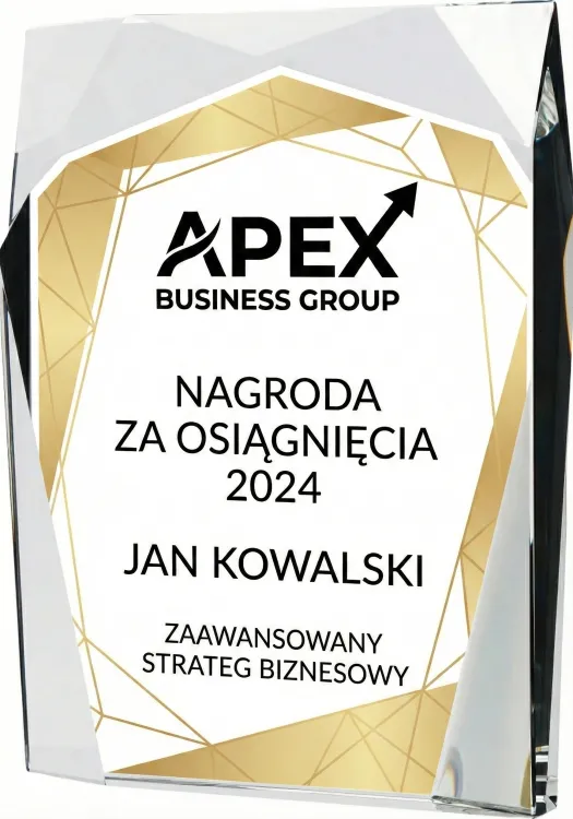 Ekskluzywna nagroda na uroczystość przestrzenny efekt głębi