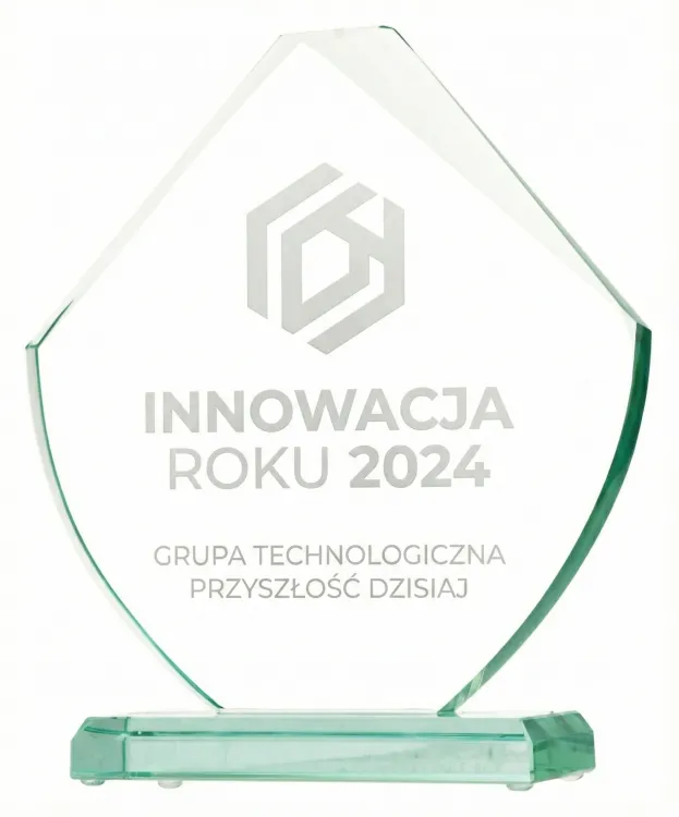 Eleganckie trofeum biznesowe klasyczny mleczny grawer bez tła G049