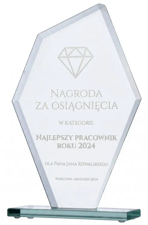 Eleganckie trofeum do biura klasyczny mleczny grawer GS817-25