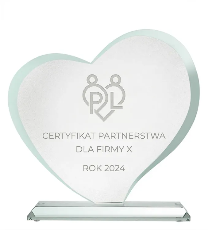 Wyjątkowa statuetka szklana na imieniny grawer z dedykacją G041