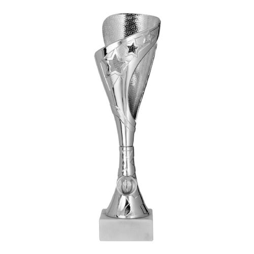 Srebrny Puchar Plastikowy 9326 | Na Marmurze, Emblemat 25mm