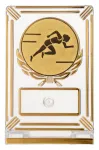 Złote Trofeum Sprinterskie 13 cm z Dużym Emblematem 50 mm | Sprint, Biegi Krótkodystansowe