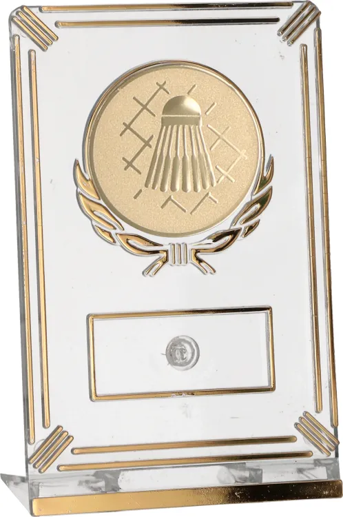 Trofeum Badmintonowe 13 cm Złote | Badminton, Emblemat Lotka 50 mm