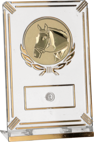 Trofeum Jeździeckie 13 cm Złote | Konie, Zawody, Emblemat 50 mm