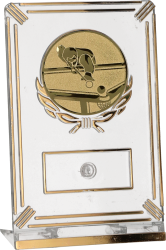 Trofeum Bilardowe 13 cm Złote | Bilard, Snooker, Emblemat 50 mm