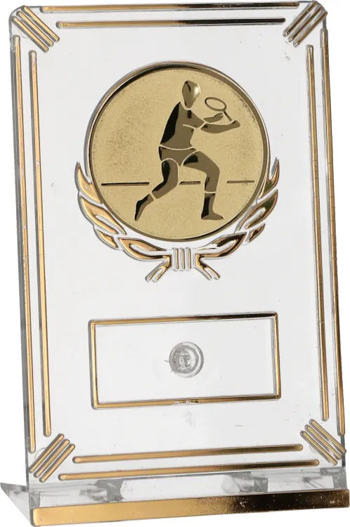 Trofeum Tenisowe 13 cm Złote | Tenis Ziemny, Emblemat 50 mm