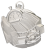 Medal srebrny Pływanie 50mm Stalowy | Zawody Pływackie MMC6070/s