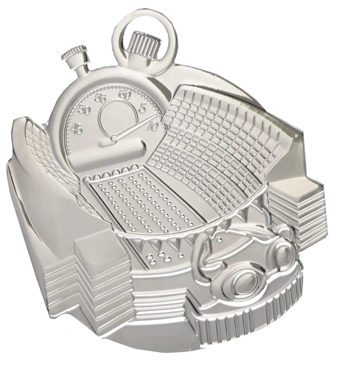 Medal srebrny Pływanie 50mm Stalowy | Zawody Pływackie MMC6070/s