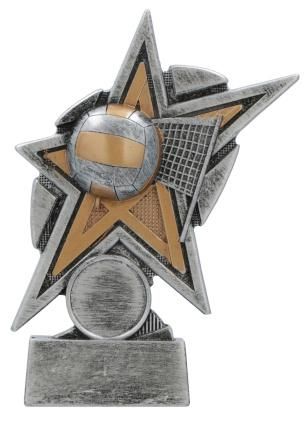 Statuetka Siatkówka 14cm Emblemat 25mm R018C/VOL | Odlewana