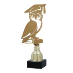 Statuetka Metalowa Sowa Edukacja 26,5 cm PML-SCH1 Czarny Marmur | Nagroda Szkolna