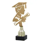 Statuetka Metalowa Absolwent Edukacja 26,5 cm PML-SCH2 Czarny Marmur | Ukończenie Studiów