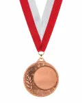 Zestaw Promocyjny Medal Stalowy Brązowy 40 mm + Wstążka 11 mm ME0240/G | Wyprzedaż