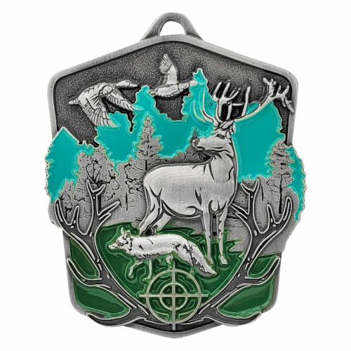Medal Odlewany Myślistwo M104 | Srebro Patyna | Wyprzedaż