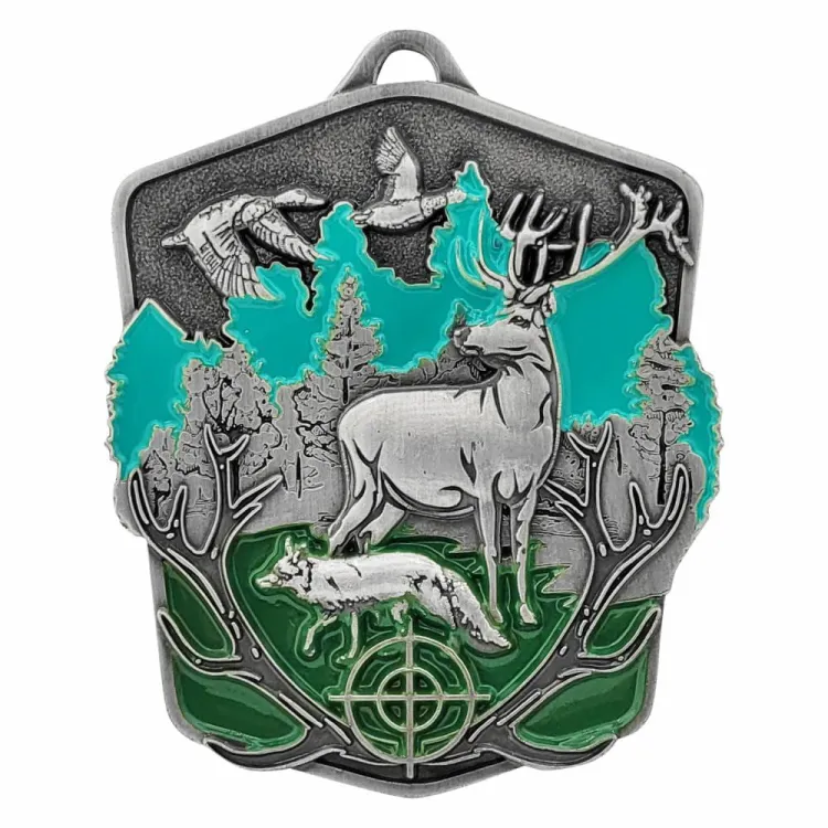 Medal Odlewany Myślistwo M104 | Srebro Patyna | Wyprzedaż