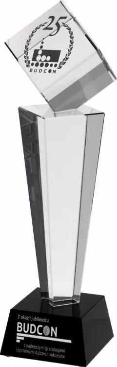 Biznesowa nagroda z kryształu C004 z grawerem