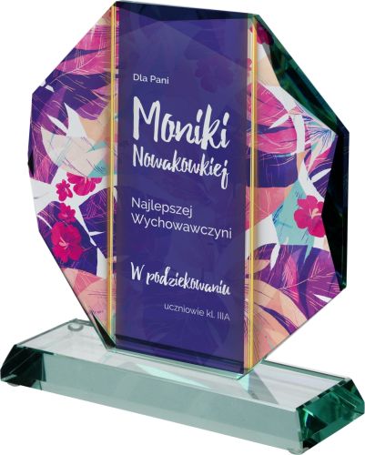 Eleganckie podziękowanie dla rodziców szkło okolicznościowe na ślub G020