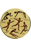 Wklejka Aluminiowa Złota - Lekkoatletyka
