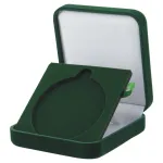 Etui ETM15 Zielone do Medali 70 mm | Welurowe Pudełko na Medal | Eleganckie Opakowanie