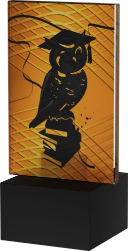 Statuetka Szklana Szkolnictwo Amber 12cm AG1-12SCH | Na Marmurze
