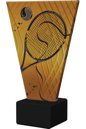 Statuetka Szklana Tenis Ziemny V-Line VL1/TEN3/BK | 4 Rozmiary